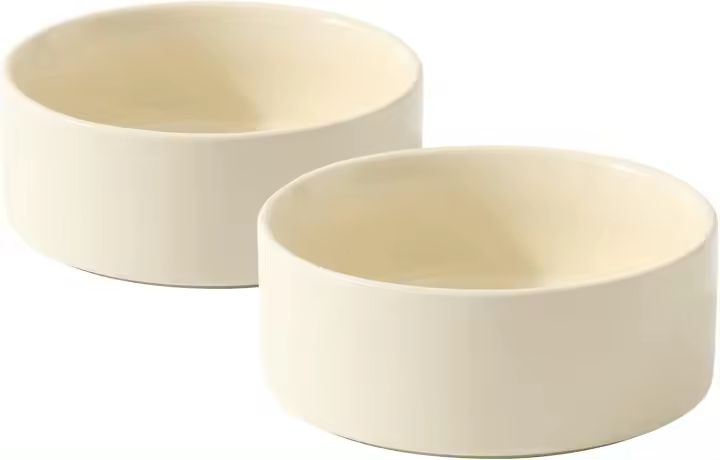 Havniva Juego de 2 cuencos de cerámica de 5.1 pulgadas para perros y gatos, 2 platos antideslizantes para comida y agua para cachorros, gatitos, gatos (2 cuencos, café marrón) - 1