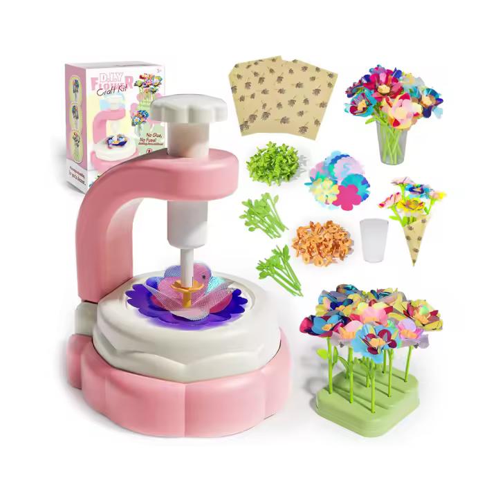 Juguetes para niñas DIY, ramo de tela hecho a mano para niños, conjunto artesanal, máquina de grabado en relieve, juguetes educativos interactivos para niños - 1