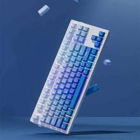130 Keys Gradient Blue Shine Through OEM Profile RGB Backlit PBT Double Shot Keycaps for MX Switches Gaming Keyboards - details 1