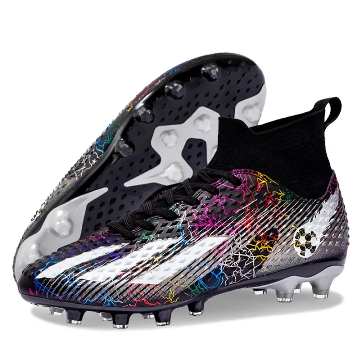 Botas de Fútbol Hombre 2025 Caña Alta con Tacos Largos o Cortos TF |   Antideslizantes, Ligeras y Profesionales – Tallas 34-45 - 1