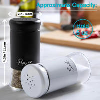 Juego de salero y pimienta multiusos, tarro de especias y sal, botella de condimentos sellada a prueba de polvo, tarro de condimentos, dispensador de especias para uso doméstico y en la cocina, 2 uds. - details 3