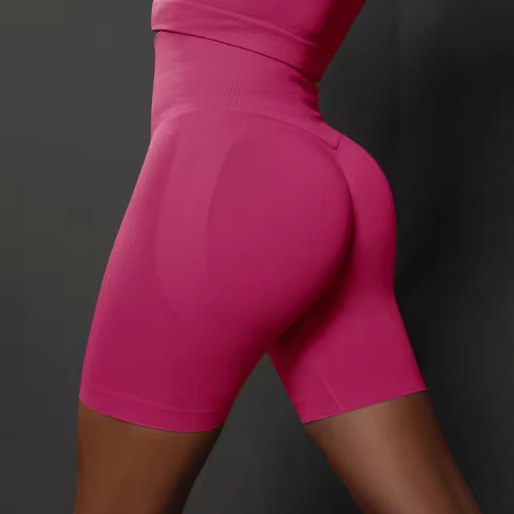 Pantalones Cortos de Yoga para Mujer Pantalones Deportivos sin Costuras para Gimnasio - 1