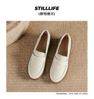 Zapatos de cuero con tacón grueso simple, suela suave, de 4 cm de altura, zapatos pequeños de cuero. - details 28
