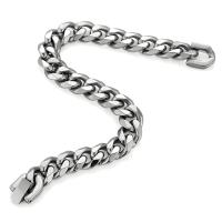 Brazalete de Acero de Titanio y Acero Inoxidable Estilo Cubano Tendencia INS Joyería de Pulido - details 7