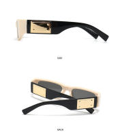 Toyear-gafas de sol rectangulares para hombre y mujer, lentes de sol de marca de lujo, montura pequeña, clásicas, estilo Punk, Vintage, cuadradas - details 11