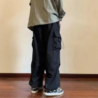 Pantalones Casuales de Primavera 2025 Cintura Elástica, Color Sólido, Múltiples Bolsillos, Estilo Suelto para Hombres y Mujeres - details 7