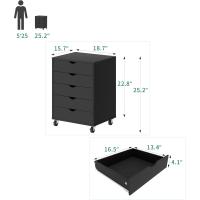 Archivadores Móviles con Poleas Comodidad de 5 Cajones Superficies Estructuradas - details 2