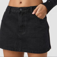 Minifalda de mezclilla índigo mediana para mujer - Multicolor - details 0