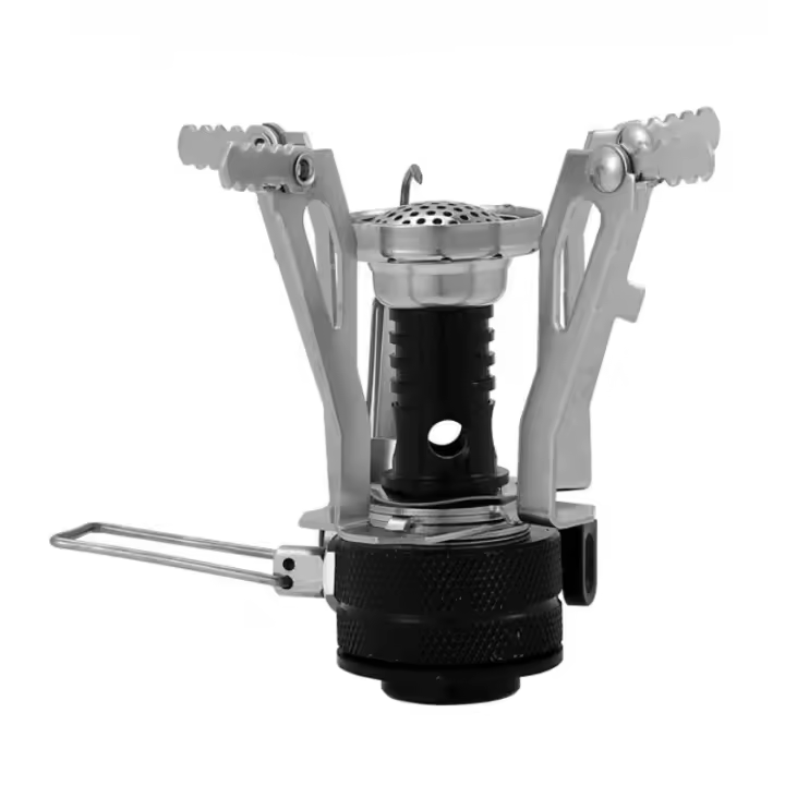 Estufa de Camping Ultraligera Mini Estufa de Gas con Utensilios de Cocina Plegables - 1