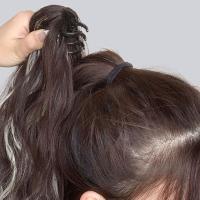 Peluca de cola de caballo con clip de permanente de maíz, extensión de cola de caballo, cola de caballo corta ondulada y rizada ombre, postizo de cola de caballo con clip esponjoso para mujeres - details 14