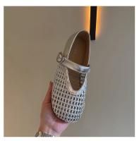 Sandalias Romanas con Talón de Una Palabra Tejido Zapatos Planos de Cabeza Redonda para Mujer 2025 - details 6