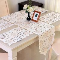 Mesa con bordado floral retro blanco, alfombra Ense, mantel de algodón hueco, decoración de mesa de comedor para el hogar, fiesta de boda - details 22