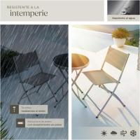 Conjunto Exterior de Jardín de Acero Resistente a la Intemperie 3 Piezas de Mesa y Sillas de Terraza con Patas Secado Rápido, Fácil Transporte - details 18