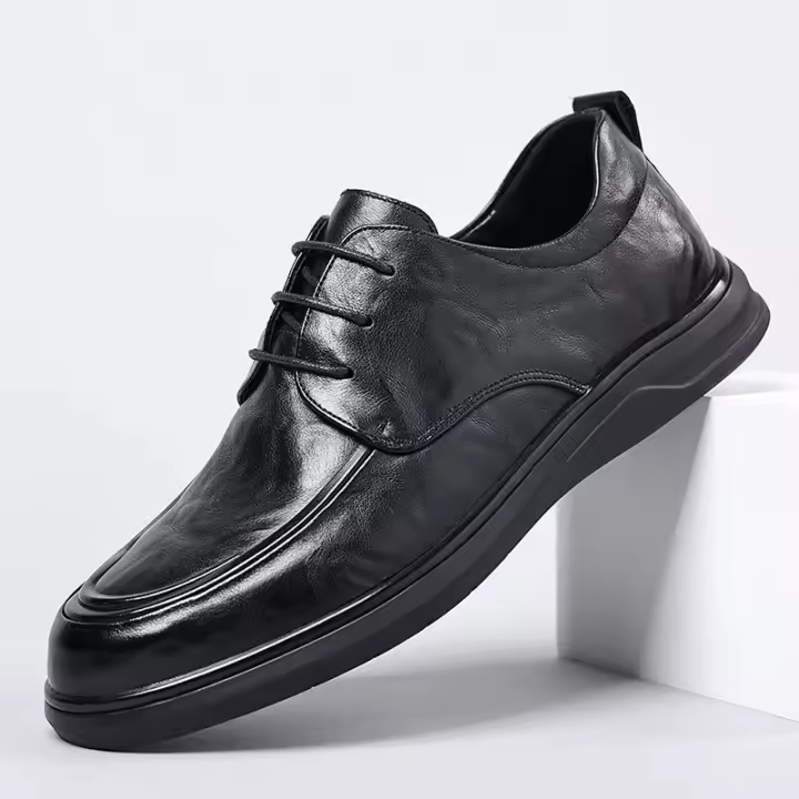 La primera capa de piel de vaca primavera nuevos hombres de negocios zapatos casuales de cuero de alta gama de cuero genuino de los hombres de suela suave solo zapatos de los hombres zapatos - 1