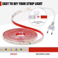 Tira de luces LED a prueba de agua, lámpara de cinta Flexible con IC, 220V de CA, IP65, 2835, 120LED/M, para decoración de armario y armario del hogar, 0,5 M-40M - details 1