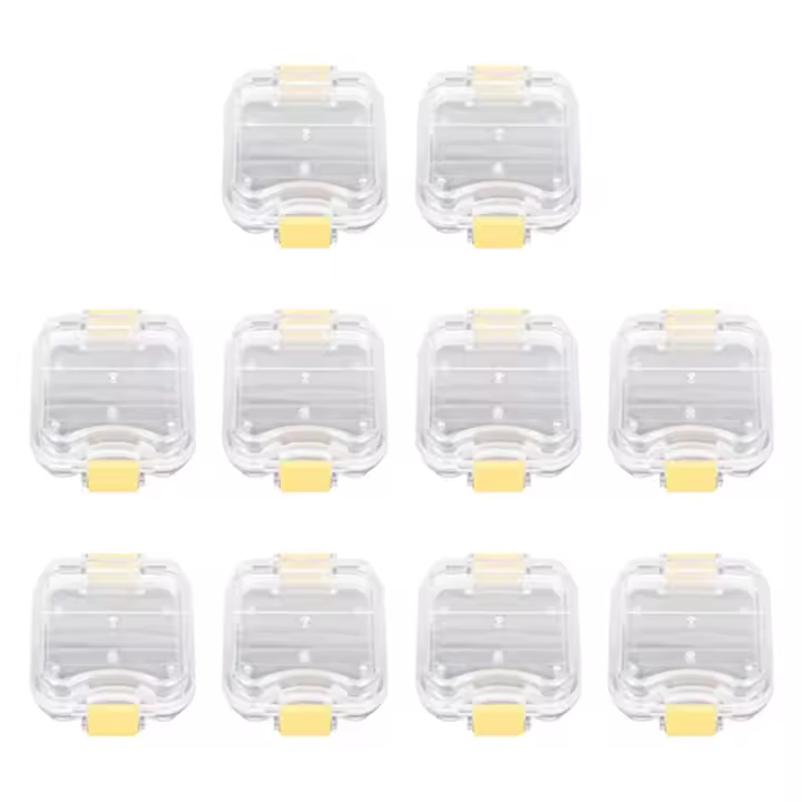 Caja de plástico para dentaduras postizas, 10 piezas, con película de alta calidad, para almacenamiento de dentaduras postizas - 1