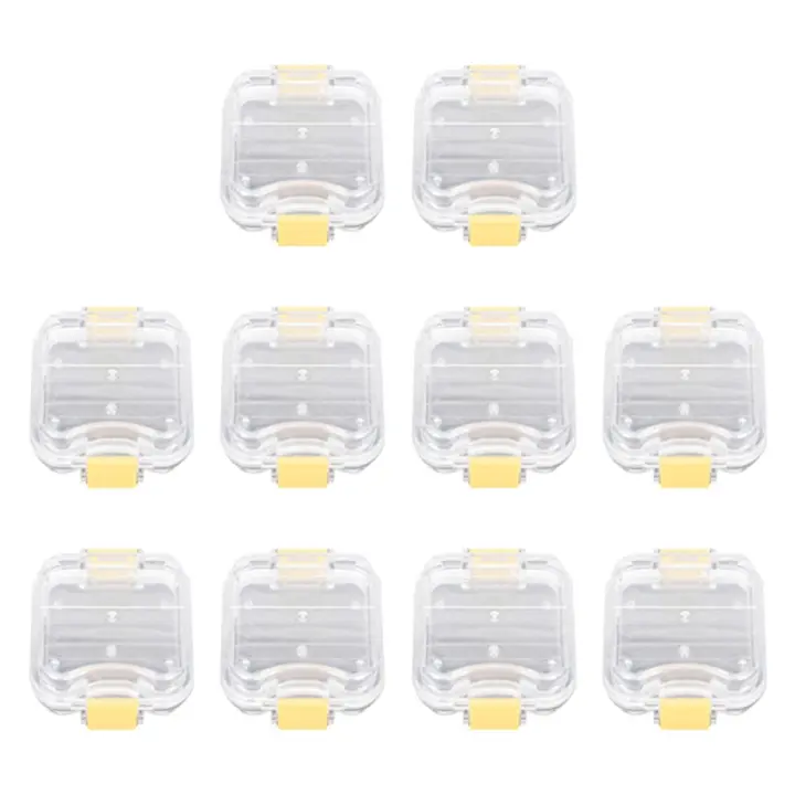 Caja de plástico para dentaduras postizas, 10 piezas, con película de alta calidad, para almacenamiento de dentaduras postizas - 1