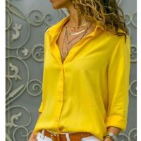 Blusa de Chiffon Suave y Elegante Camisa Larga con Cuello de Cuentas Tunicas de Oficina para Mujeres Tops de Talla Grande 2023 - details 12