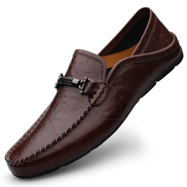 Zapatos informales de cuero sin cordones, mocasines para Hombre, primavera y verano, talla grande 48 49, mocasines para Hombre - 1
