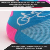 2 pares de calcetines de ciclismo para hombre y mujer, calcetines deportivos profesionales de compresión para bicicleta de carretera, calcetines para bicicleta de montaña, calcetines de carreras con patrón de corazón - details 10