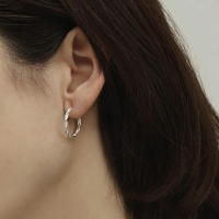 Pendientes de Aro en Plata de Ley 925, para Mujer, sencillos,Regalos originales para mujer - details 0