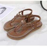 Sandalias de Tacón Alto de Verano 2025 Estilo Bohemio Chic de Madera Tejida Talla Grande - details 35
