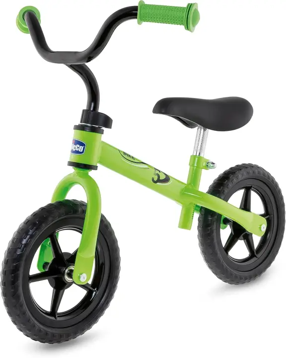 Bicicleta sin Pedales Primera Bicicleta para Niños de 2 a 5 Años hasta 25 Kg, Bicicleta para Aprender a Mantener el Equilibrio con Manillar y Sillín Ajustables, Color Verde - Juguetes para Niños - 1