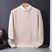 Suéter de Cashmere O-cuello 2024 Pullover Oversize para Hombres Camiseta Inferior de Punto Auténtico Otoño-Invierno - details 9