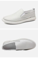 Primera capa de cuero de vaca zapatos casuales para hombres zapatos blancos transpirables para hombres zapatos - details 34