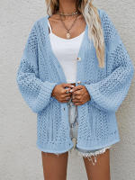 Suéteres de manga larga con cuello en V para mujer, cárdigan ligero bohemio, abrigo femenino, ropa de calle, otoño e invierno, 2023 - details 2