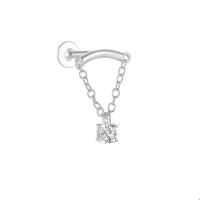 Arete de 2 piezas para mujer, Piercing de oreja de hélice Tragus Rook, mariposa, circonita, cartílago de oreja, Piercing de gota, Luna, aro de oreja, lóbulo, joyería - details 4