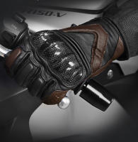 Guantes Protectores de cuero para hombre y mujer, manoplas transpirables a prueba de viento para pantalla táctil, Motocross, verano e invierno - details 2