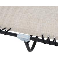 Silla Reclinable de Jardín con Sistema de Cordones para Exterior Marco Acero 197x58x30 cm Crema - details 8