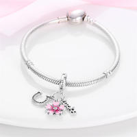 Perla de cereza rosa mágica en plata para pulsera DIY de 3mm, joyería para mujer, regalo de cumpleaños con piedra principal Natural - details 8