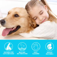 Guantes de aseo para mascotas, toallitas desechables, sin lavado, para limpieza, desodorización y nutrición de la piel, 3 pares - details 5