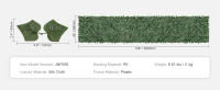 SucceBuy Ivy Privacy Fence, pantalla de pared verde artificial de 1 x 4 m. Respaldo de tela de malla y junta reforzada incluidas. Decoración de hojas de vid de setos artificiales para jardín, patio y balcón al aire libre - details 6