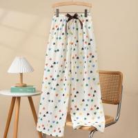 Pijama de algodón con burbujas para mujer, pantalones casuales de verano nuevos para el hogar, estilo delgado, se pueden usar al aire libre, pantalones antimosquitos, pantalones largos sueltos de talla grande - details 6