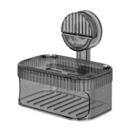 Soporte de esponja para jabón con ventosa sin perforaciones, caja de jabón de drenaje impermeable montada en la pared con caja de drenaje, estante de jabón extraíble para Baño - details 16