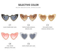 Gafas de sol personalizadas para mujer, conjunto de diamantes de amor, decoración de corazón de melocotón, Bola de moda, nuevo - details 5