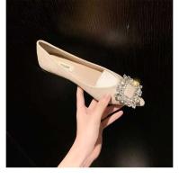 Los zapatos de boda de tacón bajo, cómodos, antideslizantes y con punta de diamante de agua perla para mujer, bailarinas - details 4