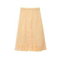Falda informal holgada con efecto arrugado y cintura elástica, ropa de verano versátil, novedad para 2025 - details 1