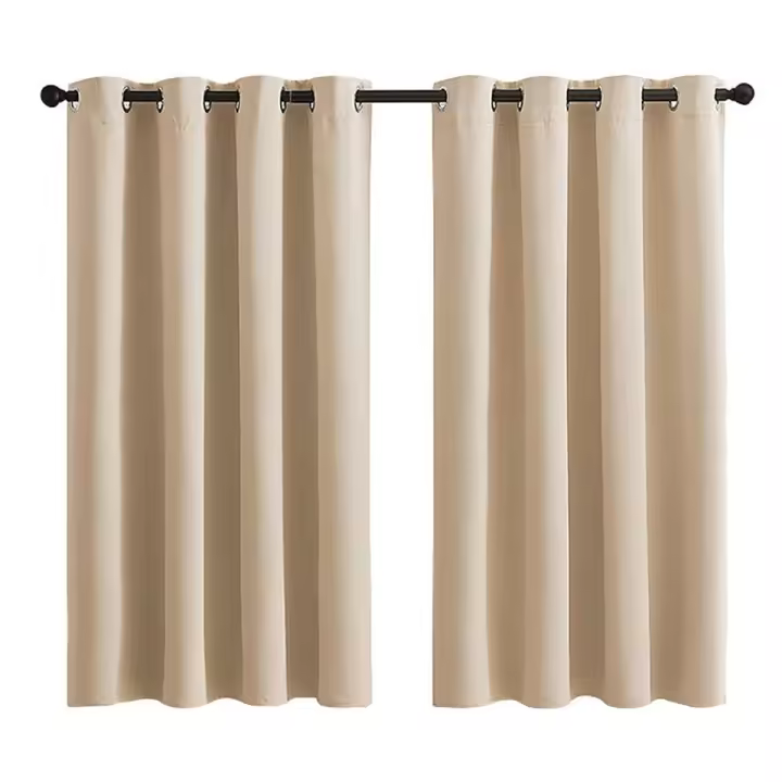Cortinas opacas, cortinas cortas para habitaciones oscurecer. - 1