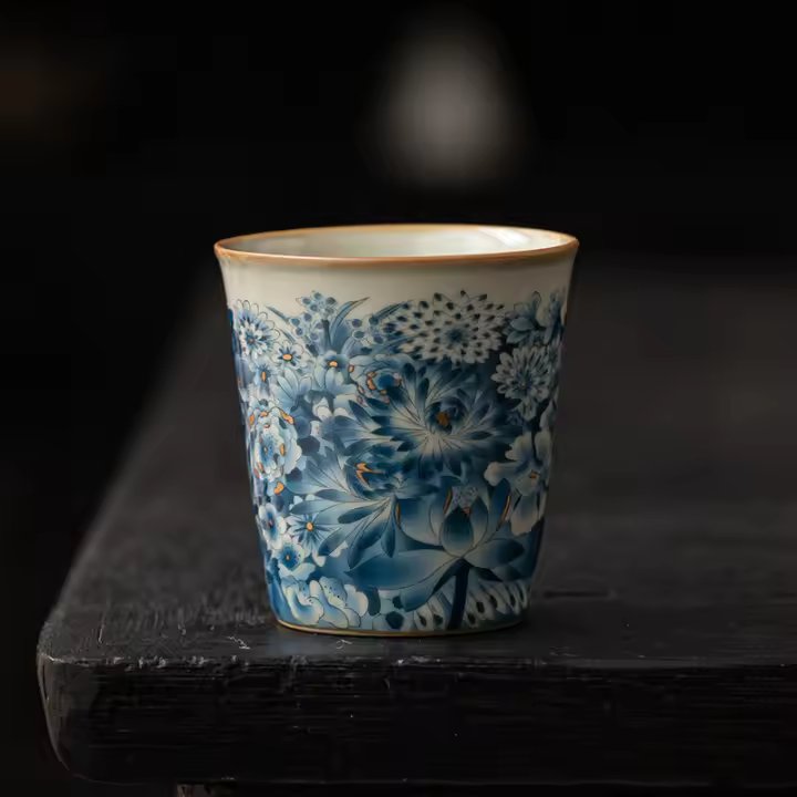 Ru Kiln Golden Wanhua Master, degustación de alta gama, cerámica única, uso Personal, juego de Kung Fu, taza de té pequeña - 1