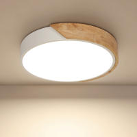 Plafón LED Redondo para Techo, 30W, GOECO, Madera y PVC, Iluminación Interior Moderna para Sala de estar, Dormitorio, Comedor - details 5