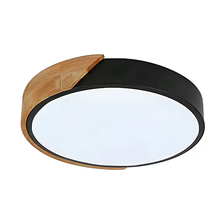 Lámpara de techo LED Macaron - negro - 30*5cm luz blanca 24W 220V temperatura de color 6500K - 1