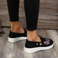 Zapatillas de deporte de malla transpirable para mujer, zapatos cómodos con flores, suaves y sólidos, a la moda, ligeros, 2022 - details 16