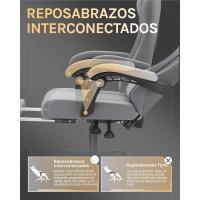 Silla de Juego Ergonómica Oficina con Soporte Lumbar Masaje y Reposapiés Extraible - details 19