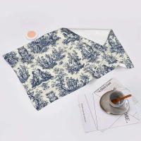 Toile De Jouy Toalla Algodón Francés Azul Marino Baño Ducha Deportes Yoga Toallas - details 159