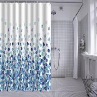 Cortina de Ducha de Poliéster Lavable 180x200 cm, Patrón de Burbujas Azules, 12 Ganchos, Cortina de Bañera para Baño - details 5