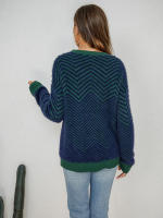 Suéter informal de manga larga para mujer, Jersey de punto de cuello redondo liso, Tops sueltos, moda de otoño - details 4